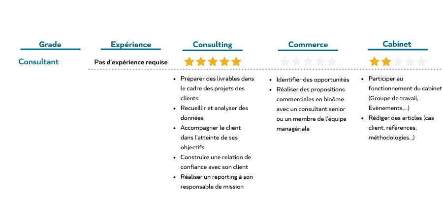 Missions en tant que consultant